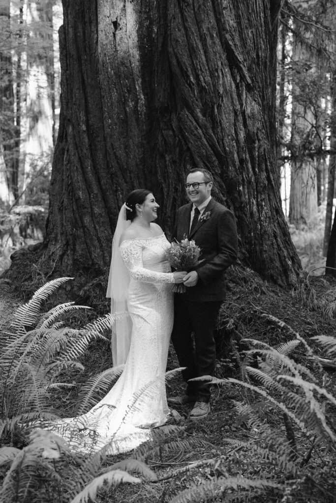 Wedding ceremony in the forest. 