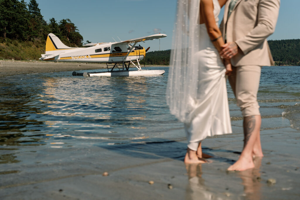 seaplane elopement photos