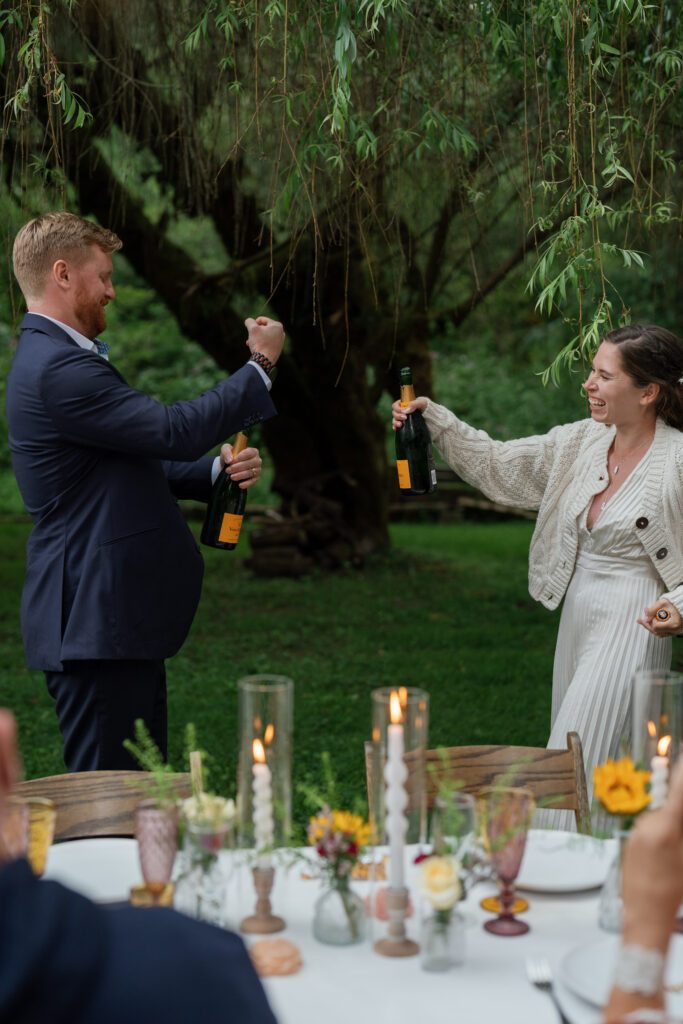 micro wedding backyard dinner reception