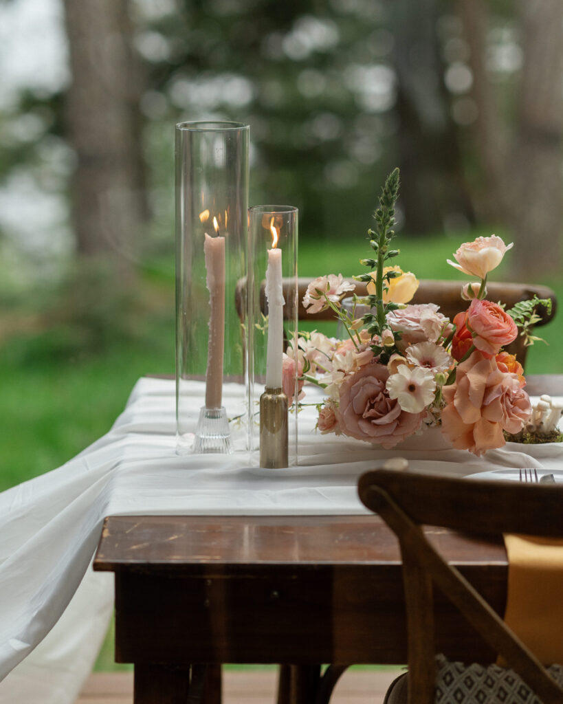 intimate wedding table decor