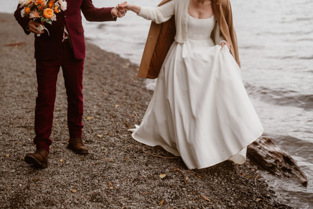 PNW lake small wedding