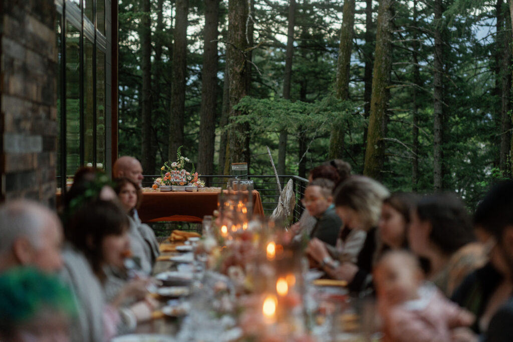 small wedding reception dinner in oregon