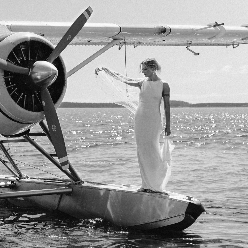 seaplane wedding portraits