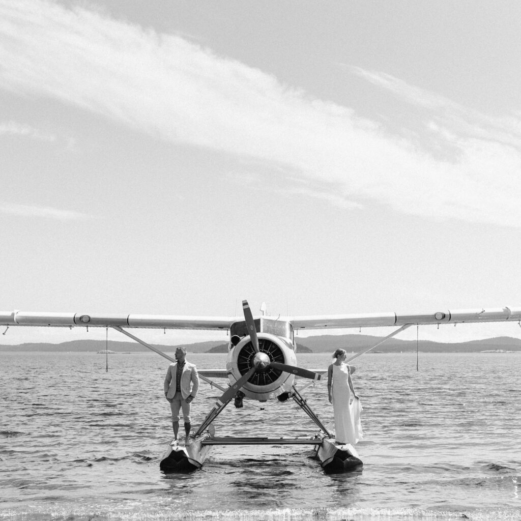 seaplane wedding photos