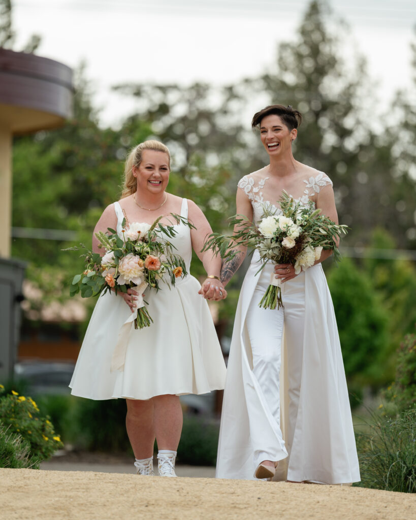 unique LGBTQ wedding aisle entrance