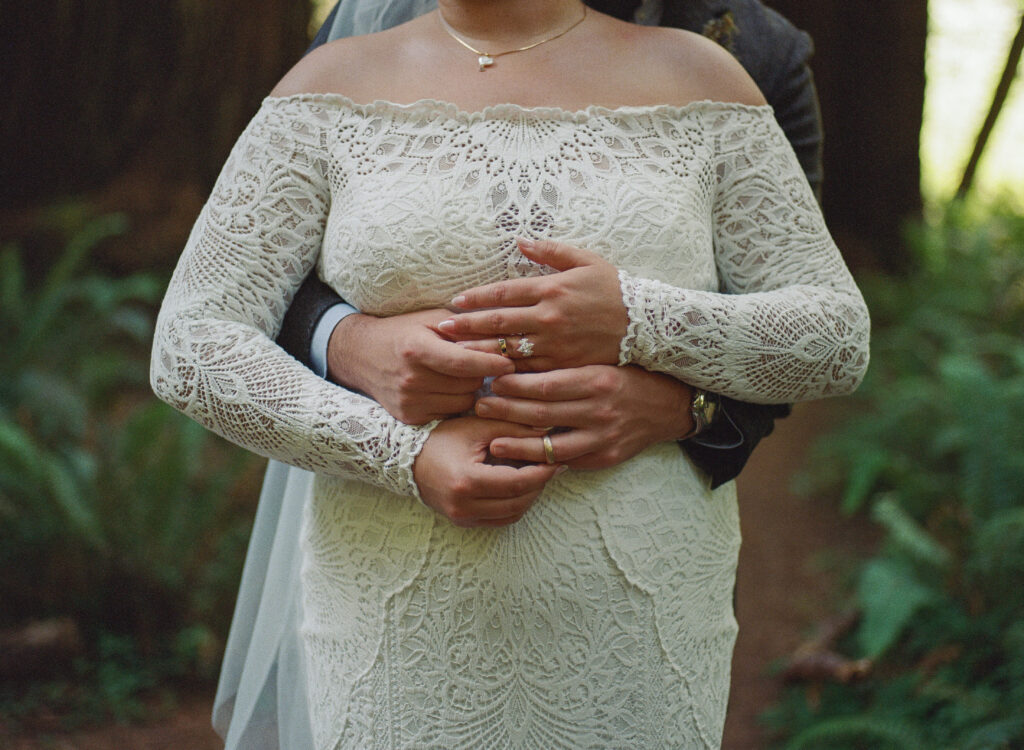 unique ring photo redwood micro wedding