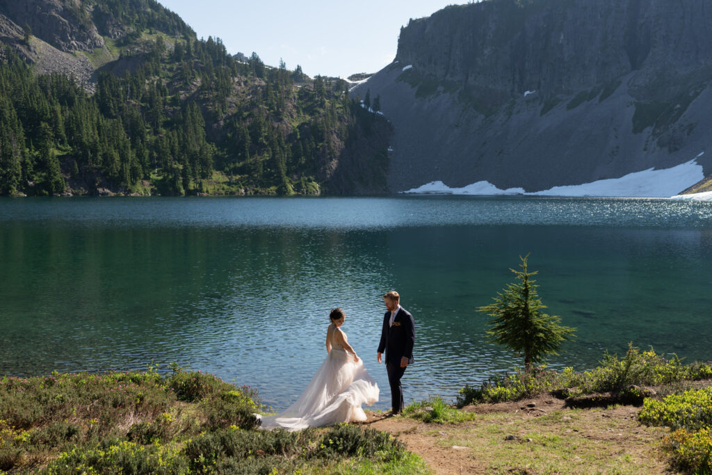 washington alpine lake elopement