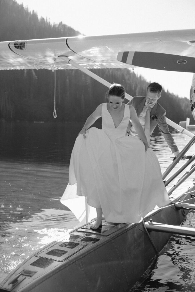 seaplane adventure elopement