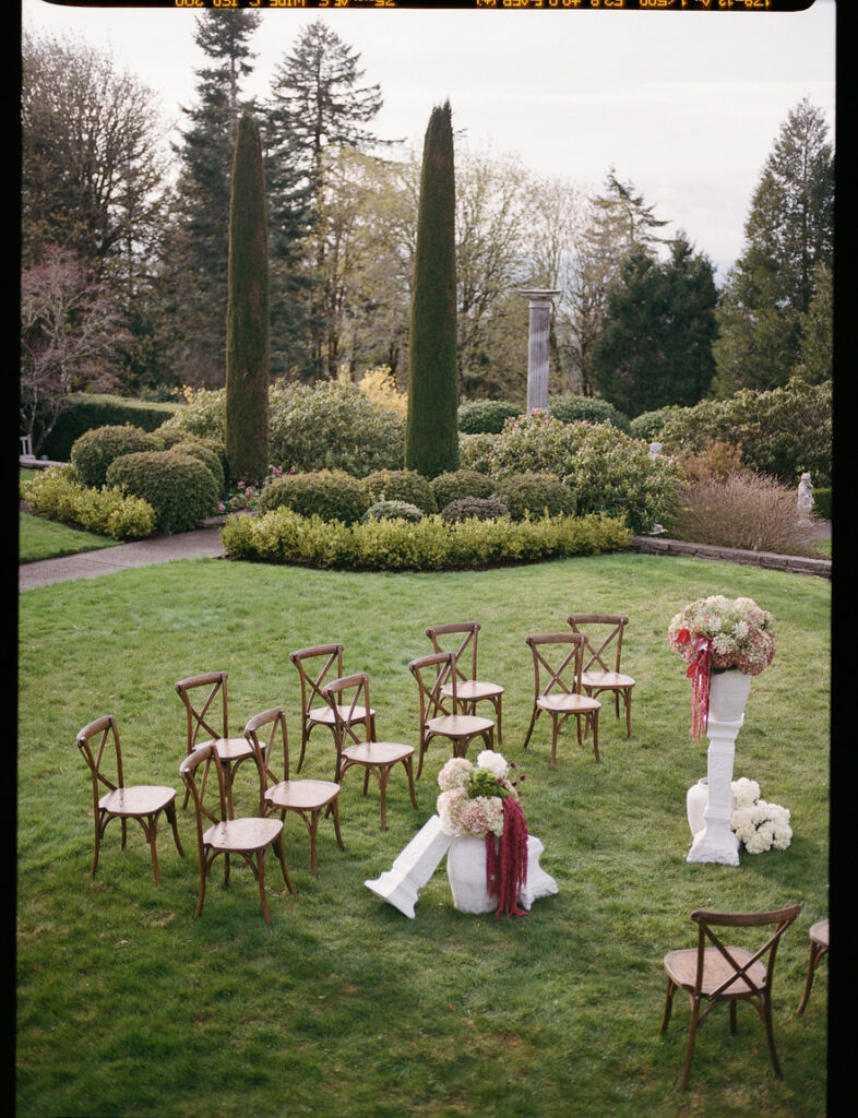 chateau de michellia micro wedding ceremony