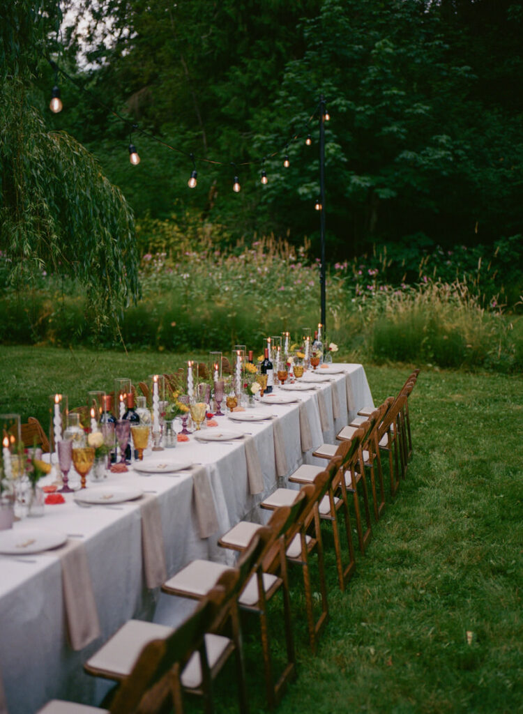 backyard wedding reception film photographer
